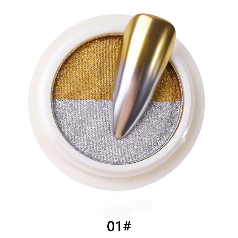 2 in 1 Solid Chrome Nail Powders Ombre Nail Pigment