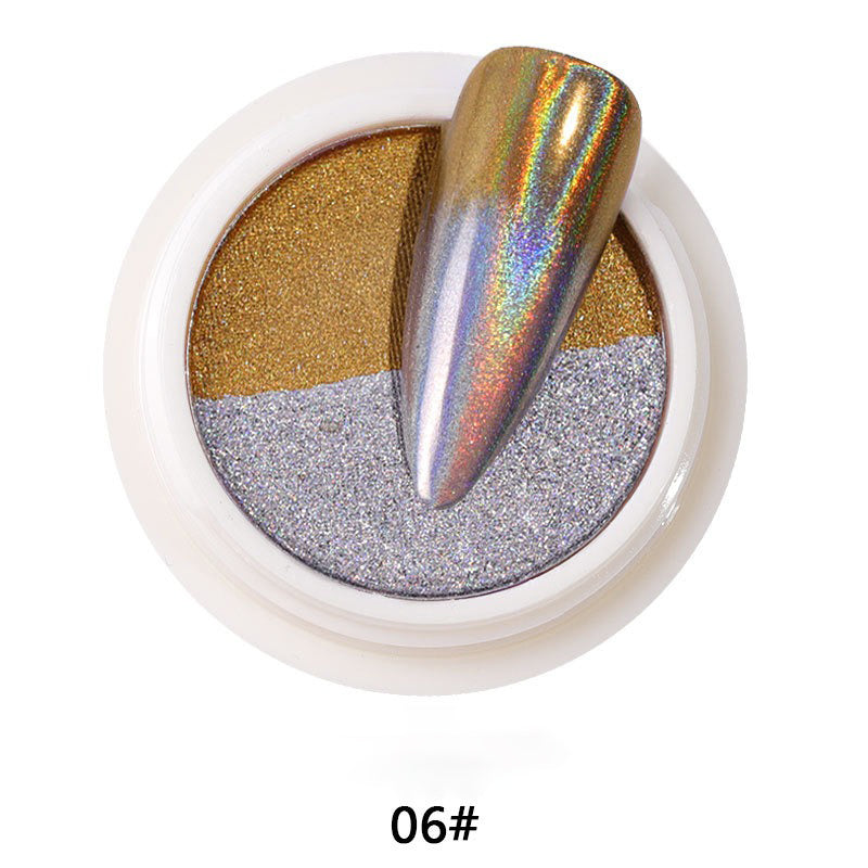 2 in 1 Solid Chrome Nail Powders Ombre Nail Pigment