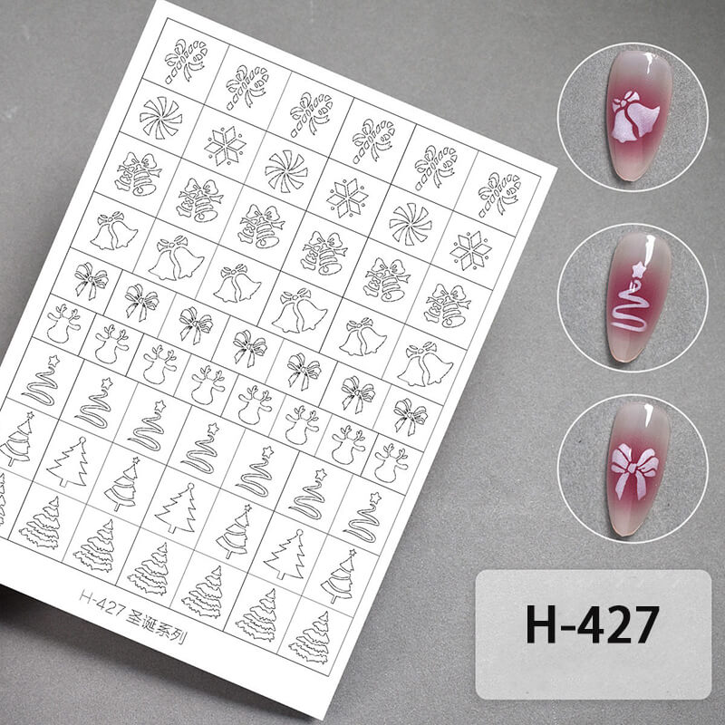 Upgraded Ultra-Thin Transparent Holiday Halloween Christmas Snowflake Fireworks Nail Art Stickers