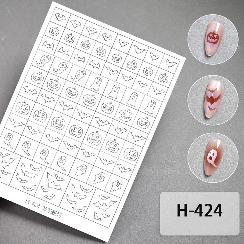 Upgraded Ultra-Thin Transparent Holiday Halloween Christmas Snowflake Fireworks Nail Art Stickers