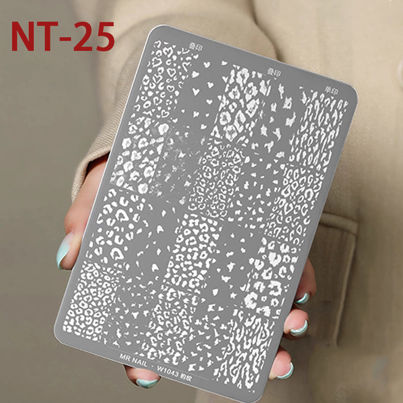 Nail Art Stamping Plate | Cartoon, Plaid, Heart & Star