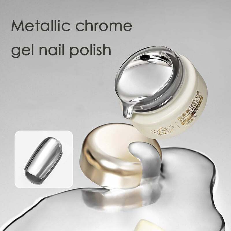 Metallic Chrome Gel Nail Polish