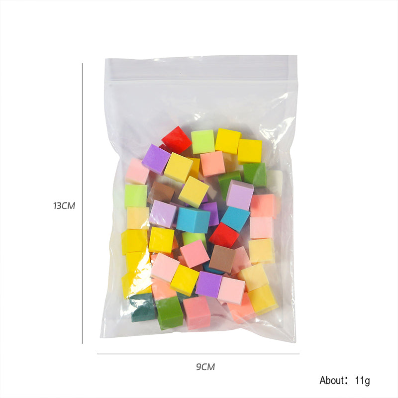 50pcs Nail Sponges for Nail Ombre with Scratch Pen