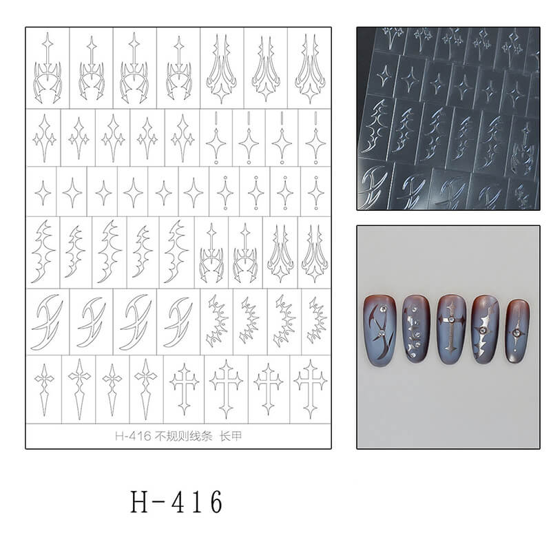Upgraded Ultra-Thin Transparent Holiday Halloween Christmas Snowflake Fireworks Nail Art Stickers