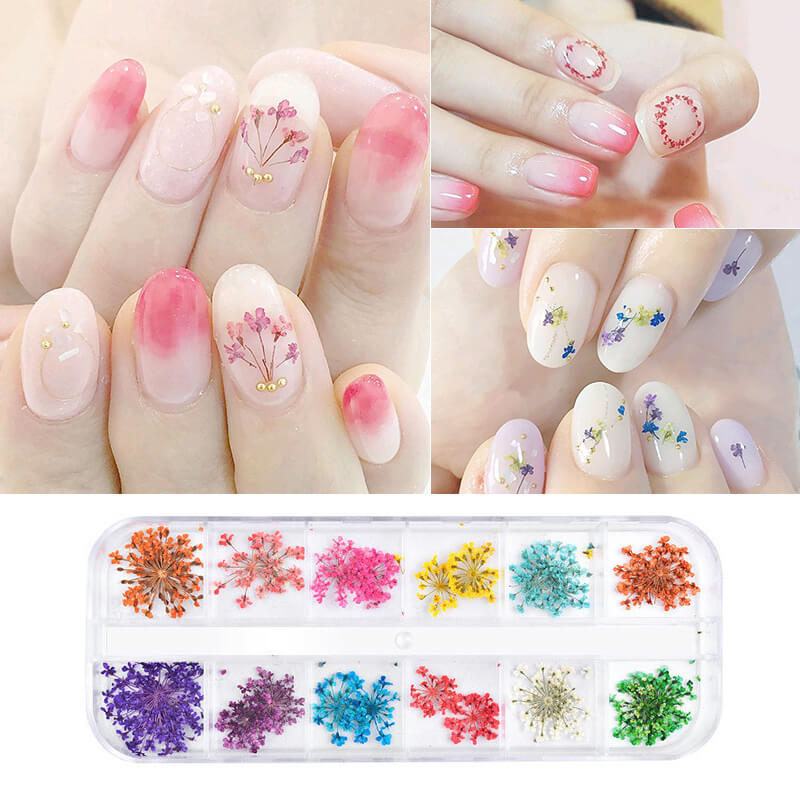 Dried Flower for Resin Nail DIY 3D Mini Nail Flower Decals