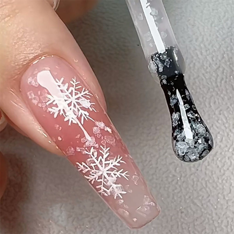 Snowflake Nail Gel Polish Snow Sequin Nail Gel