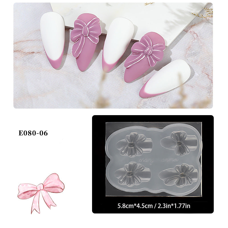 3D Nail Silicone Mold Nail Art DIY Mould Resin Casting Tools