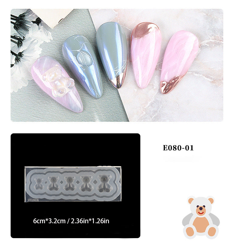 3D Nail Silicone Mold Nail Art DIY Mould Resin Casting Tools