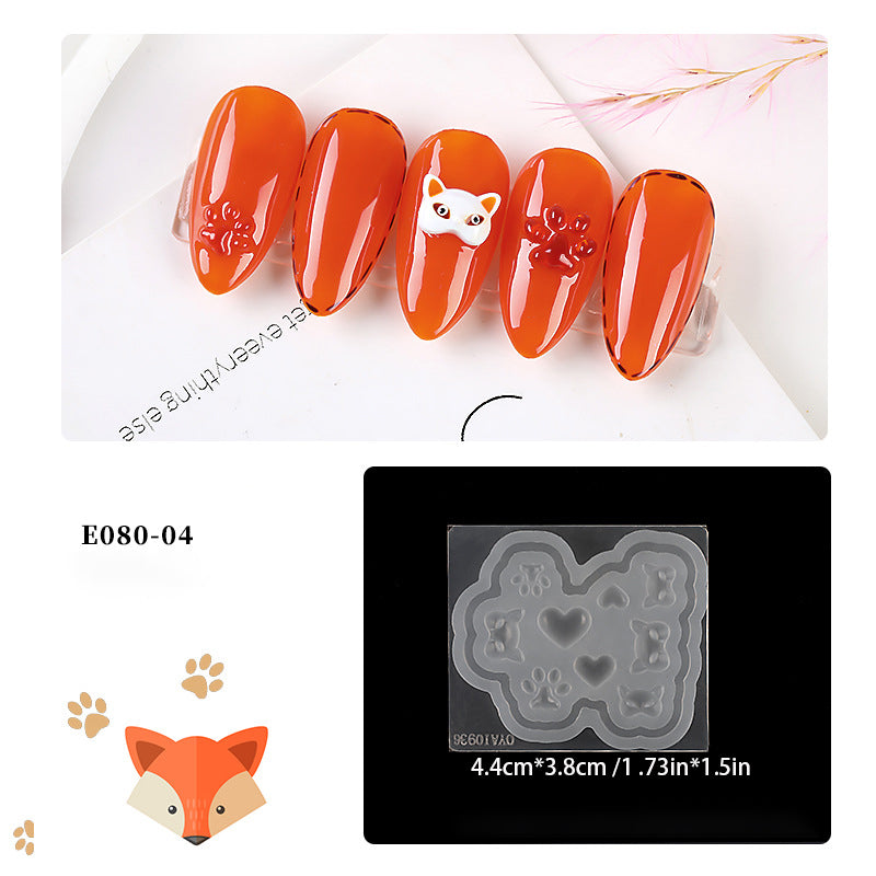 3D Nail Silicone Mold Nail Art DIY Mould Resin Casting Tools