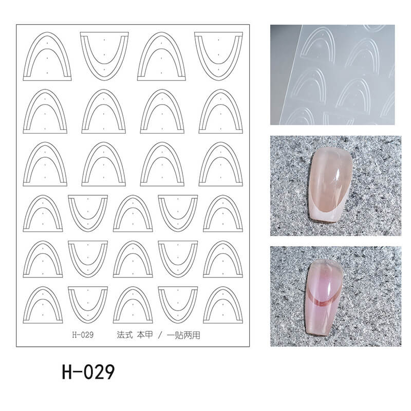 Upgraded Clear Extra-Large Ultra-Thin French Nail Tip Stickers