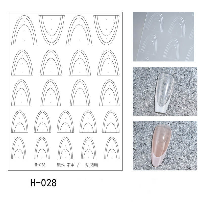 Upgraded Clear Extra-Large Ultra-Thin French Nail Tip Stickers