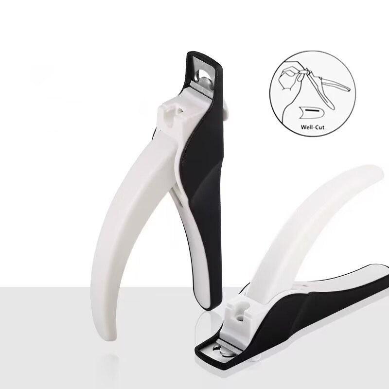 Adjustable Acrylic Nail Clippers with Sizer and Catcher Fake Nail Trimmer