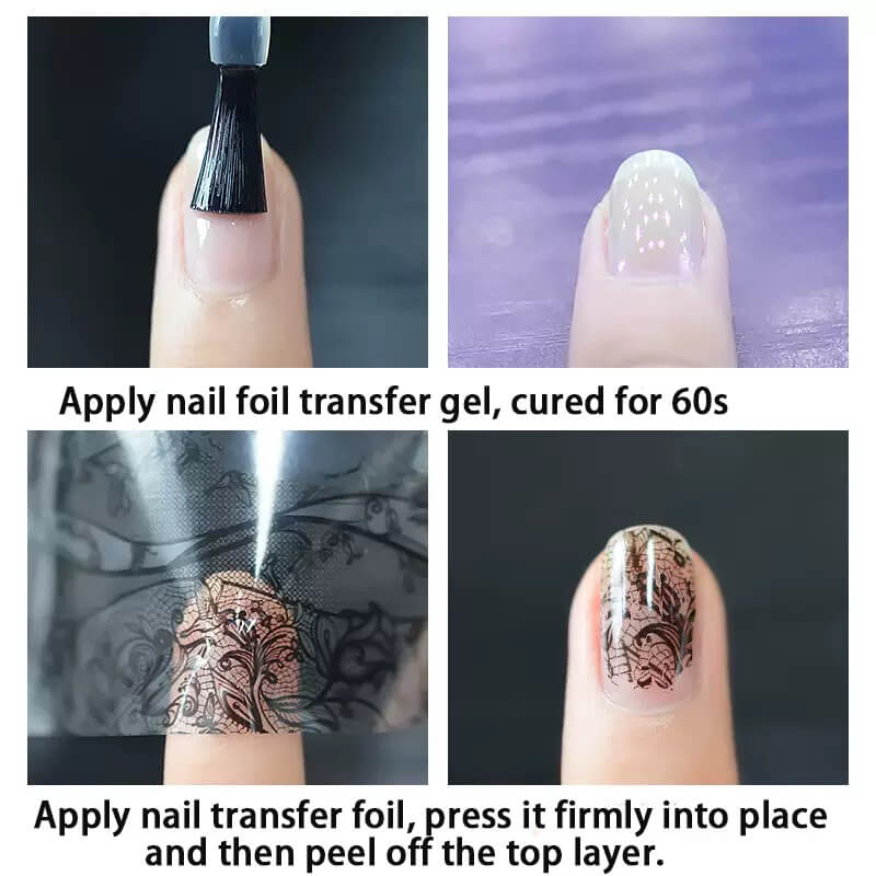 Super Sticky Nail Foil Glue Gel – Fast Transfer Adhesive Gel for Foil Nail Art Decoration