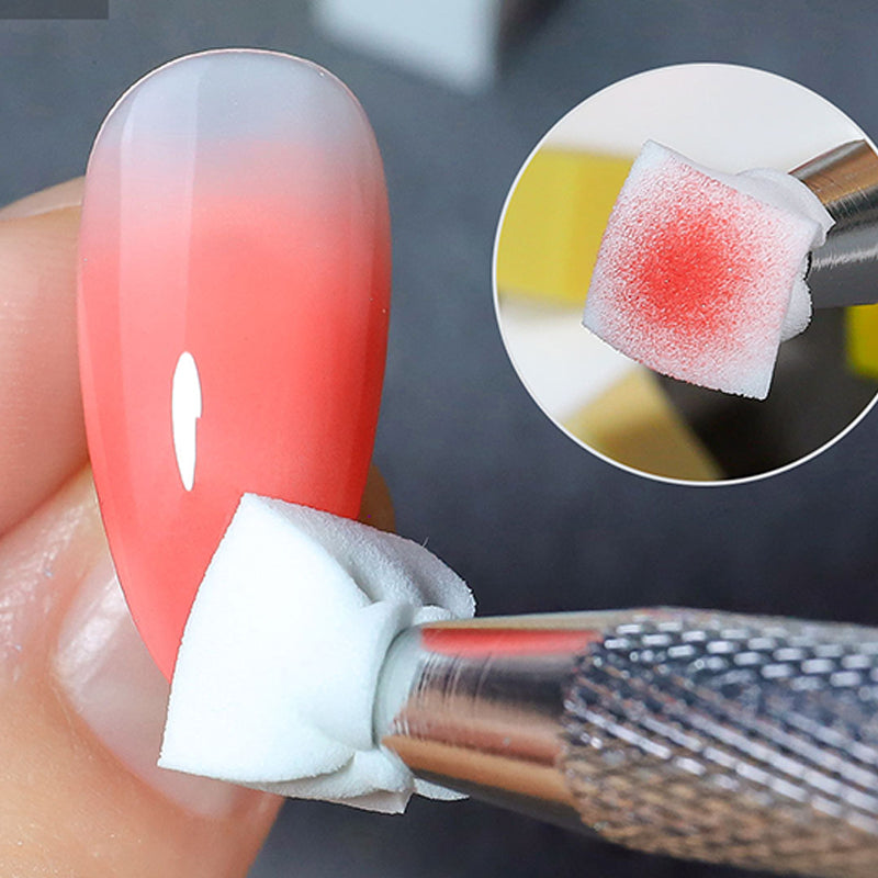 50pcs Nail Sponges for Nail Ombre with Scratch Pen