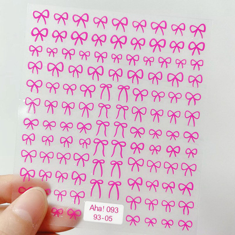 Cute Bowknot Nail Art Stickers Kawaii Nail Art Accessories