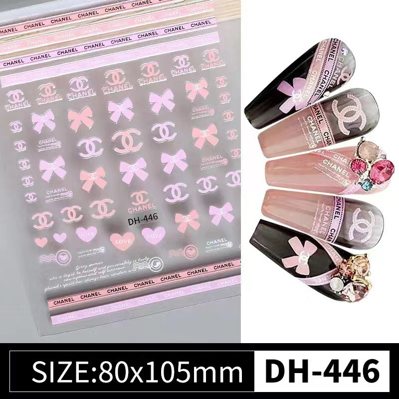 Luxury Logo Nail Art Stickers Nail DIY Decals