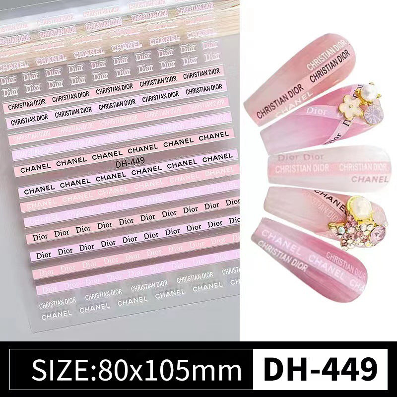 Luxury Logo Nail Art Stickers Nail DIY Decals