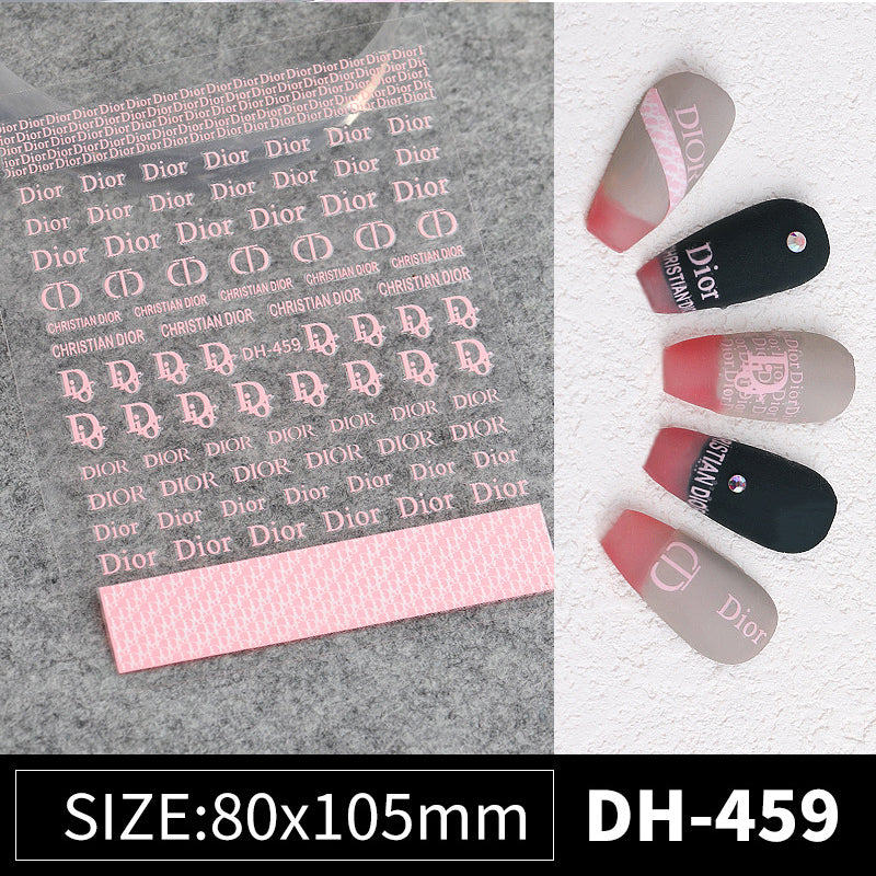 Luxury Logo Nail Art Stickers Nail DIY Decals