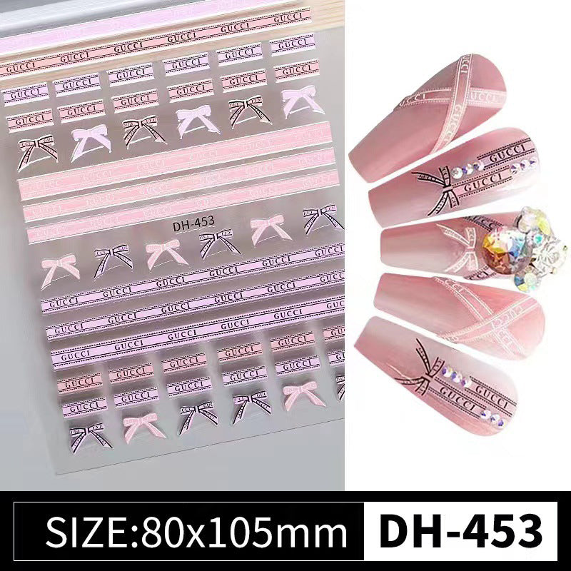 Luxury Logo Nail Art Stickers Nail DIY Decals