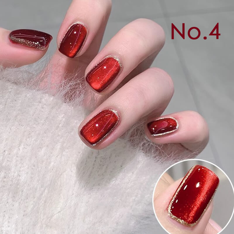 Red Cat Eye Nail Gel Polish