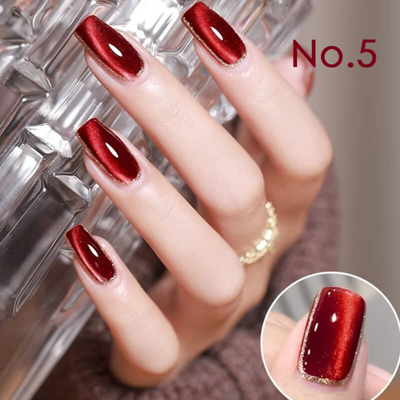 Red Cat Eye Nail Gel Polish