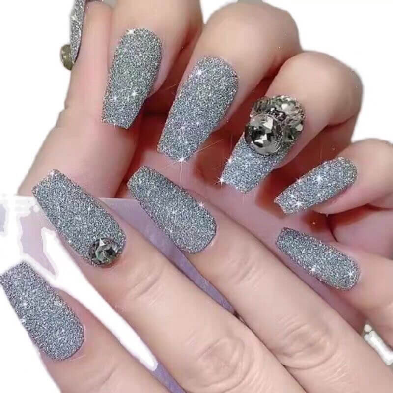 8 Pcs Diamond Nail Glitter Set Reflective Nail Powder Set