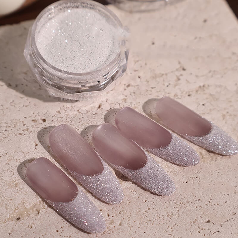 Diamond Star Glitter Nail Powder – Crushed Sparkle Nail Art Powder