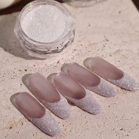 Diamond Star Glitter Nail Powder – Crushed Sparkle Nail Art Powder