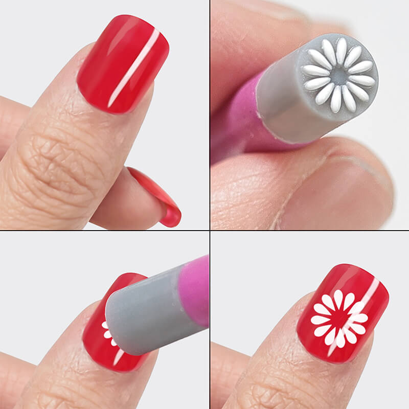 silicone stamping pen for flower doodle nail art designs-1