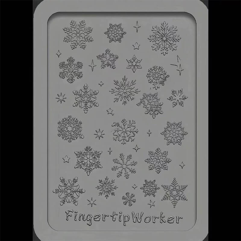 3D Snowflake Silicone Nail Art Mold