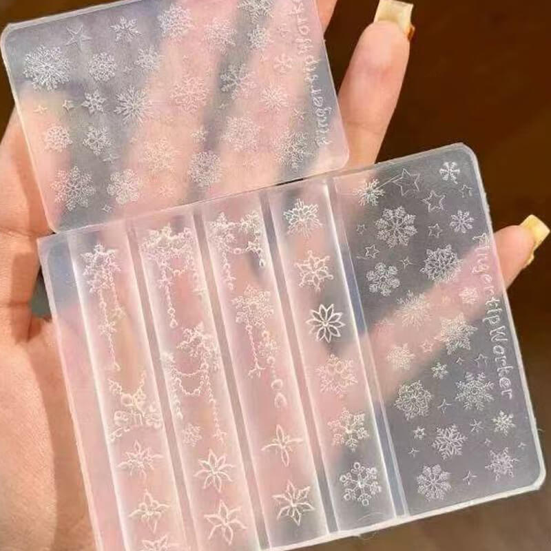 3D Snowflake Silicone Nail Art Mold