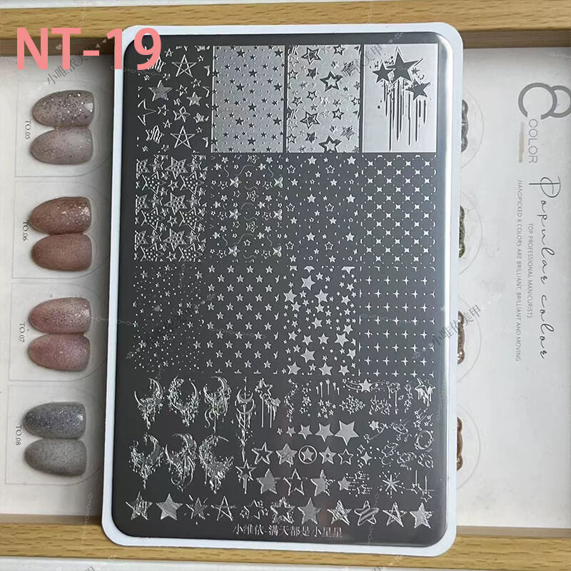 Nail Art Stamping Plate | Cartoon, Plaid, Heart & Star