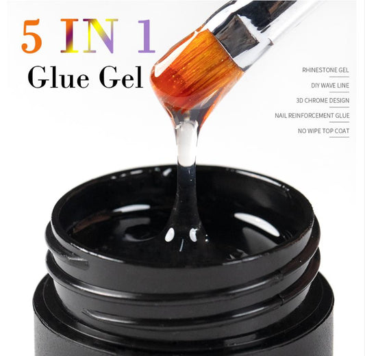 5in1 Super Diamond Glue Nail Gel Strong Adhesive for DIY