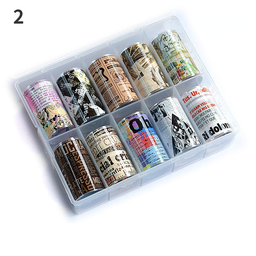 Nail Art Foil Transfer Sticker Kit Nail Art Decals