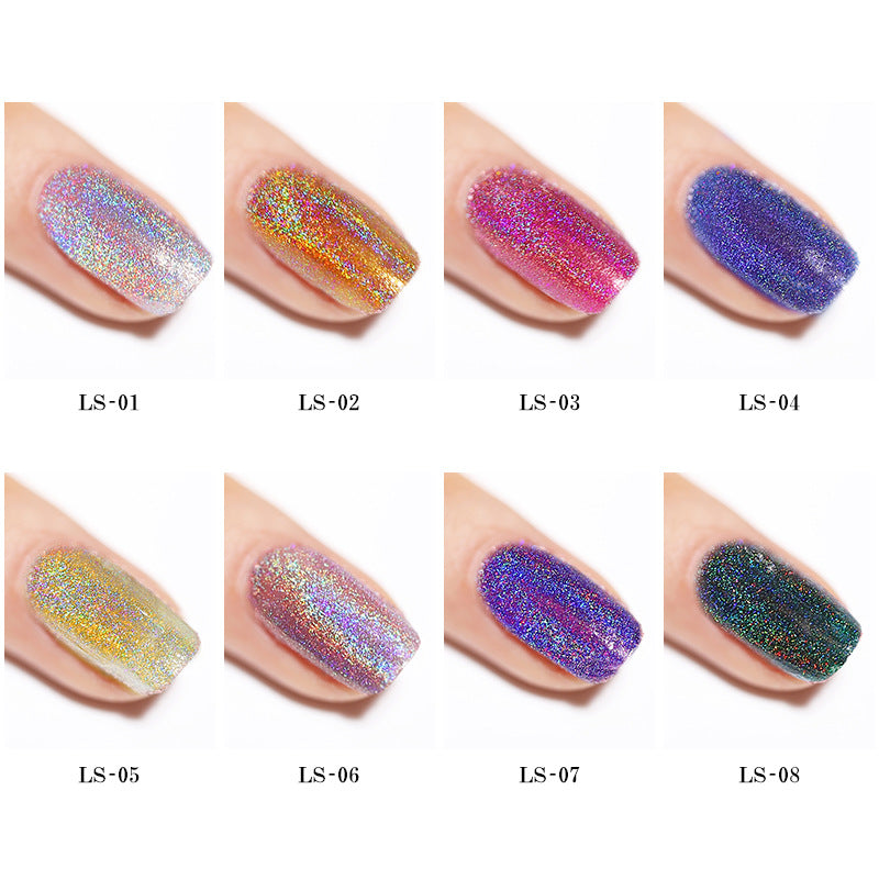 Reflective Laser Flash Gel Nail Polish Glitter Explosion Color Gel Polish Lacquer