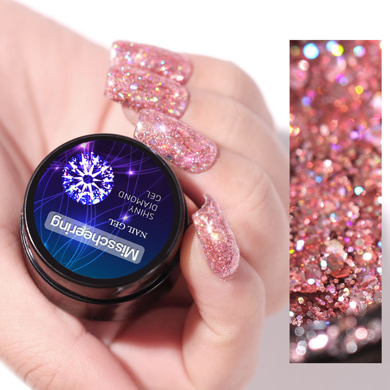 Reflective Glitter Sequins Gel Nail Polish Shimme Polish Sparkly Shiny Gel