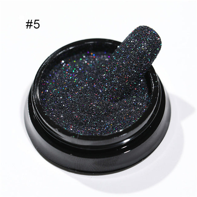 Holographic Ultra Fine Glitter Powder Shiny Sugar Effect Nail Powder 