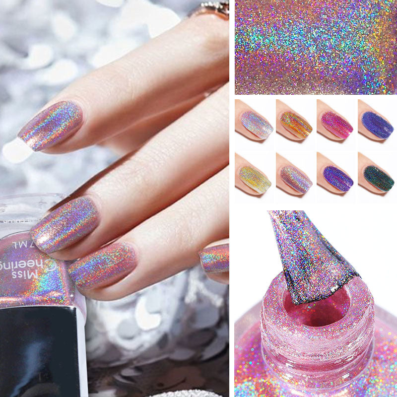 Reflective Laser Flash Gel Nail Polish Glitter Explosion Color Gel Polish Lacquer