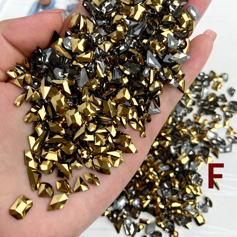 100pcs Glitter Rhinestone Nail Art Jewelry Flat Back Diamond Gem