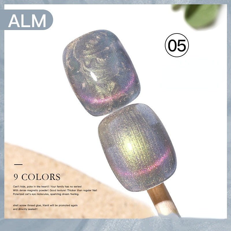 Shell Thread Nail Gel Polish Cat Eye Nail Polish Glitter Pearl Nail Gel Shimmer Polish