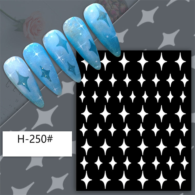 French Nail Sticker Printing Hollow Sticker