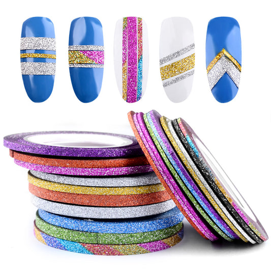 10 Colors Striping Tape Line Sticker for Nail Art Decoration Self-adhesive Decals