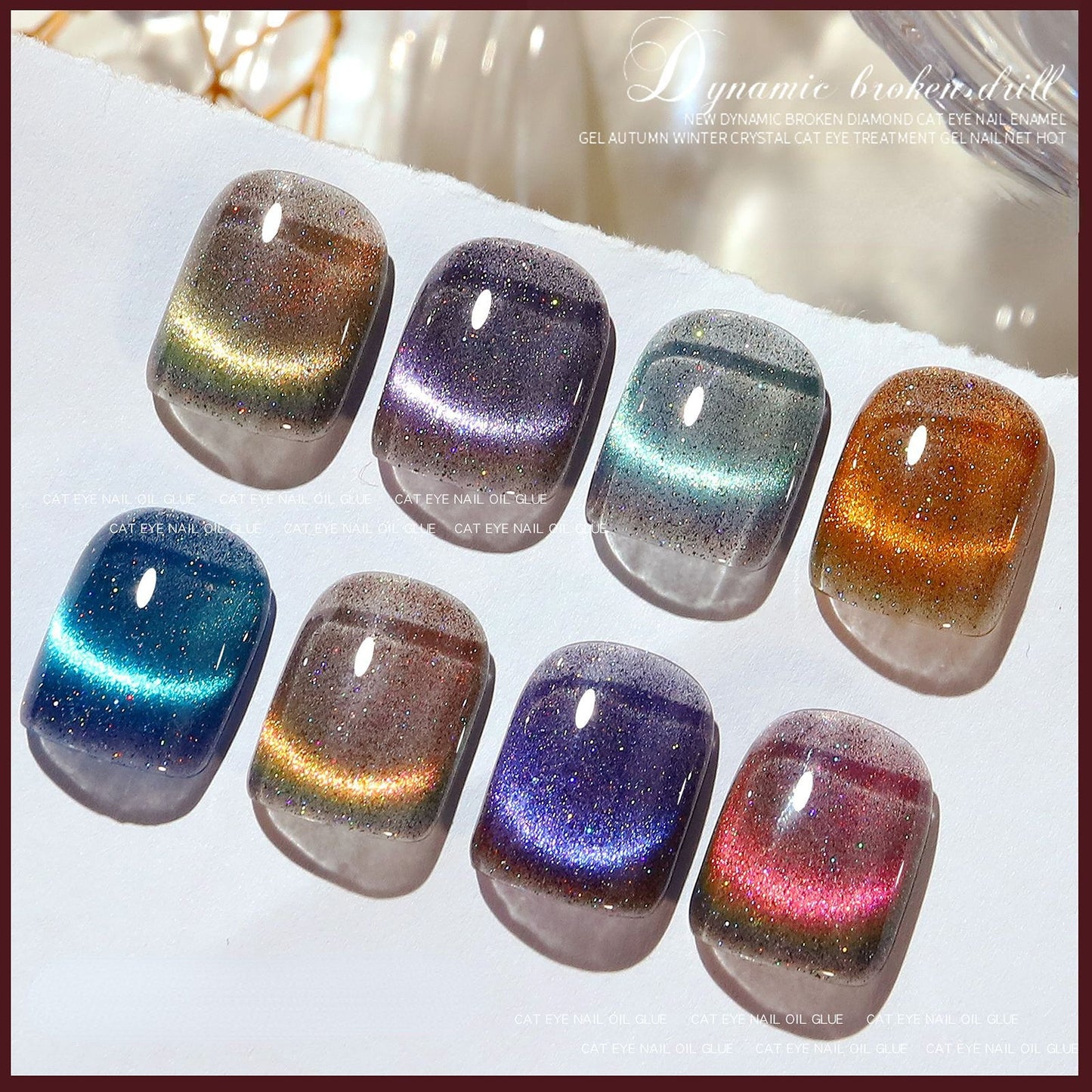 Magic Cat Eye Gel Nail Polish Chamelemon Magnetic Gel Galaxy Effect Nail Art Gel