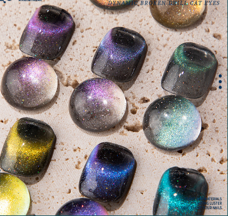 9D Cat Eye Nail Gel Polish Chameleon Effect Glitter Galaxy Magnetic Nail Gel