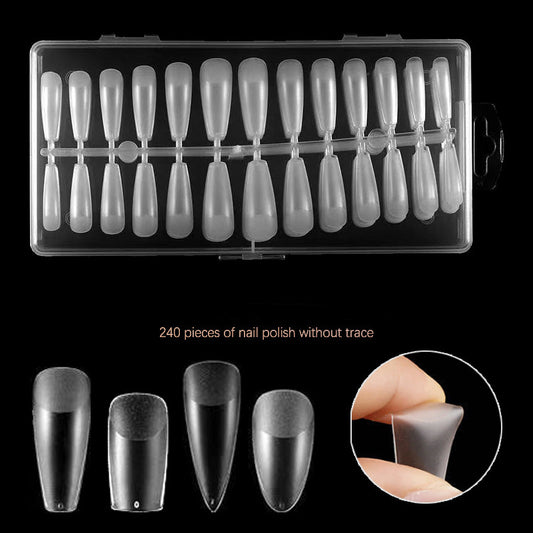 Clear Nail Tips Set Frosted Fake Coffin Nail Tips Nail Tips False Nail Tips