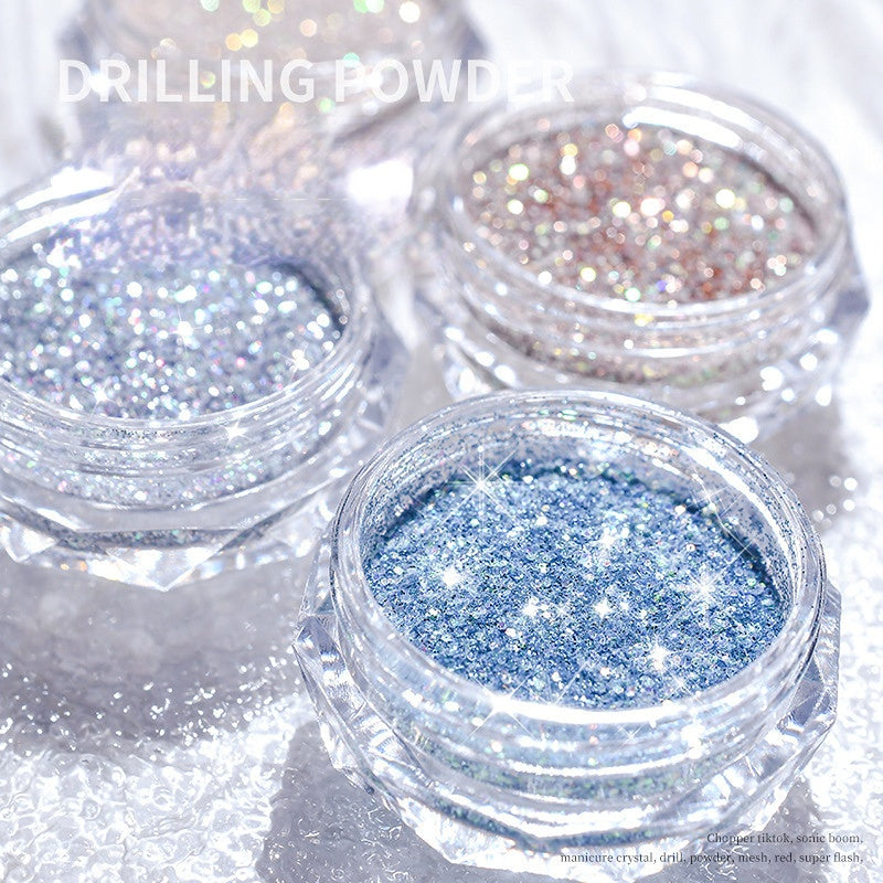 Sparkling Nail Powder Suger Effect Glitter Dust Fine Reflective Nail Powder