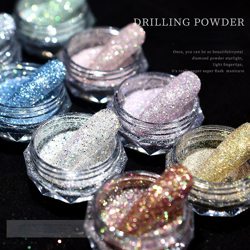 Sparkling Nail Powder Suger Effect Glitter Dust Fine Reflective Nail Powder