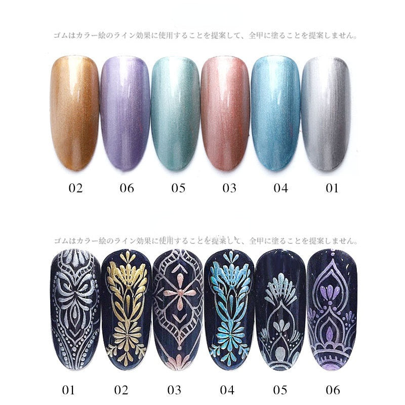 Metallic Painting Gel Liner Gel Nail Polish Glitter Drawing Nail Gel