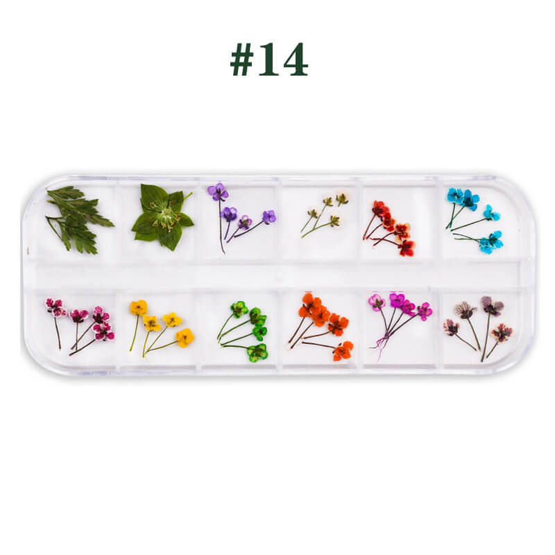 Dried Flower for Resin Nail DIY 3D Mini Nail Flower Decals