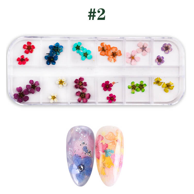 Dried Flower for Resin Nail DIY 3D Mini Nail Flower Decals